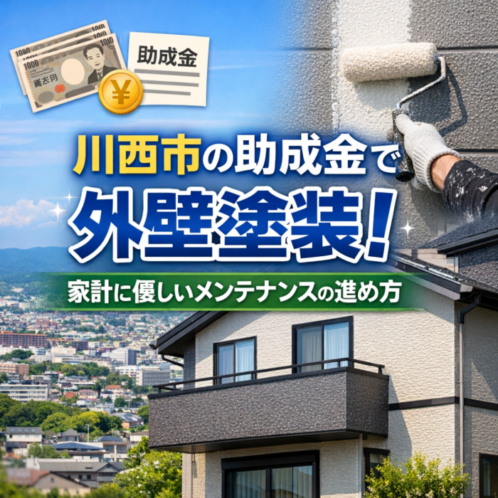 川西市の助成金で外壁塗装！家計に優しいメンテナンスの進め方