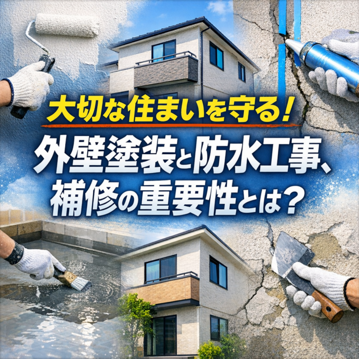 大切な住まいを守る！外壁塗装と防水工事、補修の重要性とは？