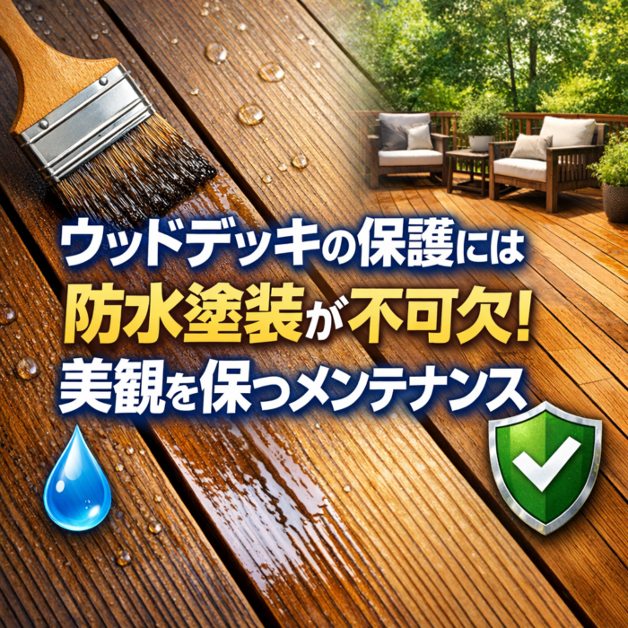 ウッドデッキの保護には防水塗装が不可欠！美観を保つメンテナンス