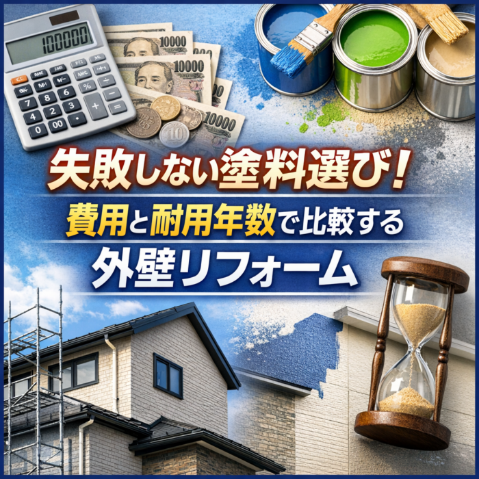 失敗しない塗料選び！費用と耐用年数で比較する外壁リフォーム