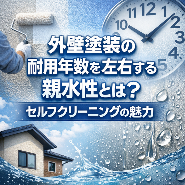 外壁塗装の耐用年数を左右する親水性とは？セルフクリーニングの魅力