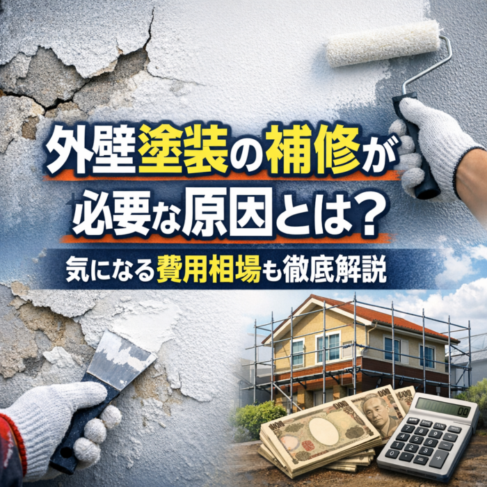 外壁塗装の補修が必要な原因とは？気になる費用相場も徹底解説