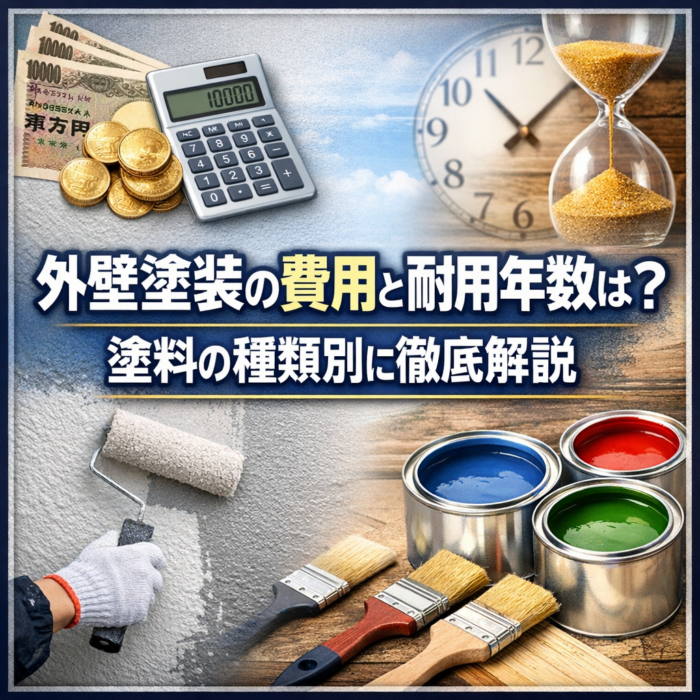 外壁塗装の費用と耐用年数は？塗料の種類別に徹底解説