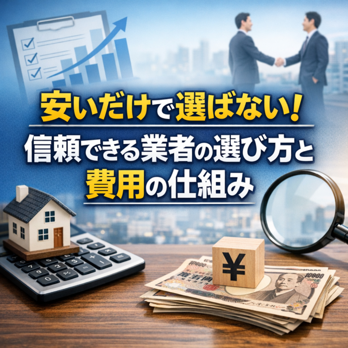 安いだけで選ばない！信頼できる業者の選び方と費用の仕組み