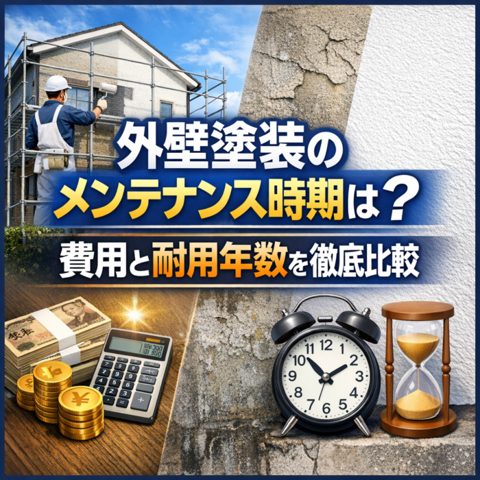 外壁塗装のメンテナンス時期は？費用と耐用年数を徹底比較