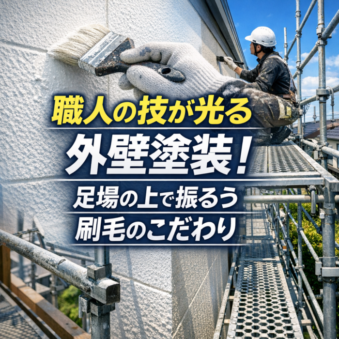 職人の技が光る外壁塗装！足場の上で振るう刷毛のこだわり