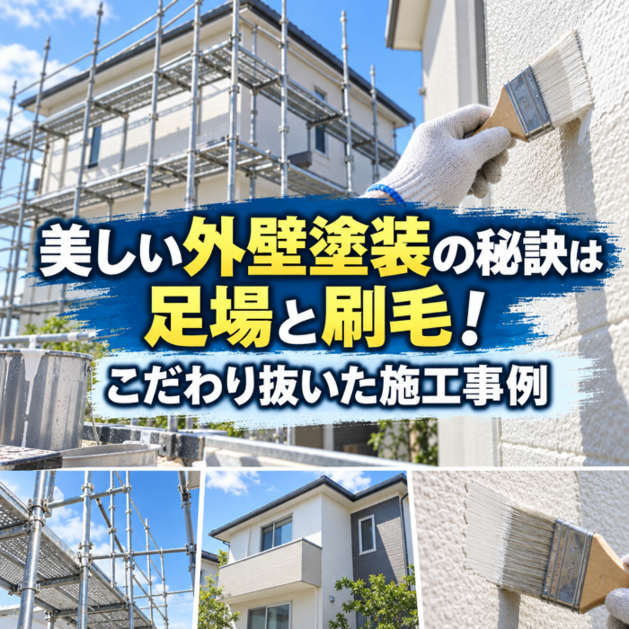 美しい外壁塗装の秘訣は足場と刷毛！こだわり抜いた施工事例