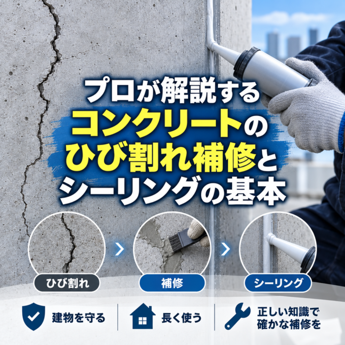 プロが解説するコンクリートのひび割れ補修とシーリングの基本